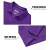 imageMAGCOMSEN Womens Polo Shirts Cotton Short Sleeve VNeck Collared Tops Golf Shirt Work Casual Summer TeePurple