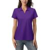imageMAGCOMSEN Womens Polo Shirts Cotton Short Sleeve VNeck Collared Tops Golf Shirt Work Casual Summer TeePurple