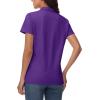 imageMAGCOMSEN Womens Polo Shirts Cotton Short Sleeve VNeck Collared Tops Golf Shirt Work Casual Summer TeePurple