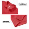 imageMAGCOMSEN Womens Polo Shirts Cotton Short Sleeve VNeck Collared Tops Golf Shirt Work Casual Summer TeeTomato Red