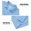 imageMAGCOMSEN Womens Polo Shirts Cotton Short Sleeve VNeck Collared Tops Golf Shirt Work Casual Summer TeeWaterfall Blue