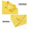 imageMAGCOMSEN Womens Polo Shirts Cotton Short Sleeve VNeck Collared Tops Golf Shirt Work Casual Summer TeeYellow