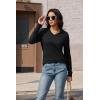 imageMAGCOMSEN Womens V Neck Sweater 2024 Spring Casual Long Sleeve Tops Knit Lightweight Pullover Sweaters JumperBlack