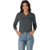 imageMAGCOMSEN Womens V Neck Sweater 2024 Spring Casual Long Sleeve Tops Knit Lightweight Pullover Sweaters JumperDark Grey