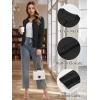 imageMAGCOMSEN Womens Cardigan Sweaters Lightweight Knit Soft Crew Neck Long Sleeve Open Front Button Spring Casual CardiganBlack