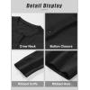 imageMAGCOMSEN Womens Cardigan Sweaters Lightweight Knit Soft Crew Neck Long Sleeve Open Front Button Spring Casual CardiganBlack