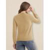 imageMAGCOMSEN Womens Cardigan Sweaters Lightweight Knit Soft Crew Neck Long Sleeve Open Front Button Spring Casual CardiganCamel