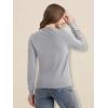 imageMAGCOMSEN Womens Cardigan Sweaters Lightweight Knit Soft Crew Neck Long Sleeve Open Front Button Spring Casual CardiganLight Gray