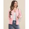 imageMAGCOMSEN Womens Cardigan Sweaters Lightweight Knit Soft Crew Neck Long Sleeve Open Front Button Spring Casual CardiganLight Pink