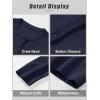 imageMAGCOMSEN Womens Cardigan Sweaters Lightweight Knit Soft Crew Neck Long Sleeve Open Front Button Spring Casual CardiganNavy Blue