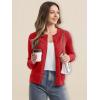 imageMAGCOMSEN Womens Cardigan Sweaters Lightweight Knit Soft Crew Neck Long Sleeve Open Front Button Spring Casual CardiganTomato Red