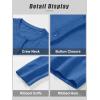 imageMAGCOMSEN Womens Cardigan Sweaters Lightweight Knit Soft Crew Neck Long Sleeve Open Front Button Spring Casual CardiganVictoria Blue