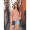 imageMAGCOMSEN Womens Long Sleeve Shirts V Neck Cotton Basic Tee Soft Breathable Casual Tops CassicFit TShirtApricot