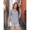 imageMAGCOMSEN Womens Long Sleeve Shirts V Neck Cotton Basic Tee Soft Breathable Casual Tops CassicFit TShirtLight Grey