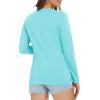 imageMAGCOMSEN Womens Long Sleeve Shirts V Neck Cotton Basic Tee Soft Breathable Casual Tops CassicFit TShirtPale Blue