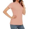 imageMAGCOMSEN Womens Polo Shirts Cotton 3Button Short Sleeve Collared Tops Summer Cool Shirt Uniform Casual ShirtsApricot