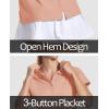 imageMAGCOMSEN Womens Polo Shirts Cotton 3Button Short Sleeve Collared Tops Summer Cool Shirt Uniform Casual ShirtsApricot