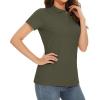 imageMAGCOMSEN Womens Polo Shirts Cotton 3Button Short Sleeve Collared Tops Summer Cool Shirt Uniform Casual ShirtsArmy Green