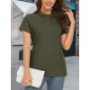 imageMAGCOMSEN Womens Polo Shirts Cotton 3Button Short Sleeve Collared Tops Summer Cool Shirt Uniform Casual ShirtsArmy Green