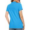 imageMAGCOMSEN Womens Polo Shirts Cotton 3Button Short Sleeve Collared Tops Summer Cool Shirt Uniform Casual ShirtsAzure Blue