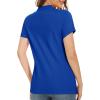 imageMAGCOMSEN Womens Polo Shirts Cotton 3Button Short Sleeve Collared Tops Summer Cool Shirt Uniform Casual ShirtsColor Blue