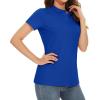 imageMAGCOMSEN Womens Polo Shirts Cotton 3Button Short Sleeve Collared Tops Summer Cool Shirt Uniform Casual ShirtsColor Blue