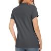 imageMAGCOMSEN Womens Polo Shirts Cotton 3Button Short Sleeve Collared Tops Summer Cool Shirt Uniform Casual ShirtsDark Grey
