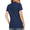 imageMAGCOMSEN Womens Polo Shirts Cotton 3Button Short Sleeve Collared Tops Summer Cool Shirt Uniform Casual ShirtsNavy