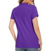 imageMAGCOMSEN Womens Polo Shirts Cotton 3Button Short Sleeve Collared Tops Summer Cool Shirt Uniform Casual ShirtsPurple