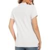 imageMAGCOMSEN Womens Polo Shirts Cotton 3Button Short Sleeve Collared Tops Summer Cool Shirt Uniform Casual ShirtsWhite