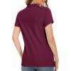 imageMAGCOMSEN Womens Polo Shirts Cotton 3Button Short Sleeve Collared Tops Summer Cool Shirt Uniform Casual ShirtsWine Red