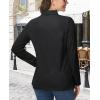 imageMAGCOMSEN Womens Polo Shirts Long Sleeve 3Button Cotton Cool Shirts Wicking Casual Business Collared Shirts TopsBlack