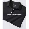 imageMAGCOMSEN Womens Polo Shirts Long Sleeve 3Button Cotton Cool Shirts Wicking Casual Business Collared Shirts TopsBlack