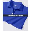 imageMAGCOMSEN Womens Polo Shirts Long Sleeve 3Button Cotton Cool Shirts Wicking Casual Business Collared Shirts TopsBright Blue