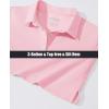 imageMAGCOMSEN Womens Polo Shirts Long Sleeve 3Button Cotton Cool Shirts Wicking Casual Business Collared Shirts TopsLight Pink
