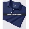 imageMAGCOMSEN Womens Polo Shirts Long Sleeve 3Button Cotton Cool Shirts Wicking Casual Business Collared Shirts TopsNavy Blue