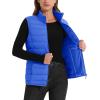 imageMAGCOMSEN Womens Puffer Vest Lightweight Stand Collar Zip 4 Pockets Puffy Vests Sleeveless Quilted Padded OuterwearAzure Blue