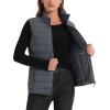 imageMAGCOMSEN Womens Puffer Vest Lightweight Stand Collar Zip 4 Pockets Puffy Vests Sleeveless Quilted Padded OuterwearDark Grey