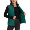 imageMAGCOMSEN Womens Puffer Vest Lightweight Stand Collar Zip 4 Pockets Puffy Vests Sleeveless Quilted Padded OuterwearEmerald Green