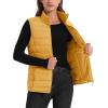 imageMAGCOMSEN Womens Puffer Vest Lightweight Stand Collar Zip 4 Pockets Puffy Vests Sleeveless Quilted Padded OuterwearGinger