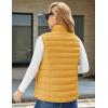 imageMAGCOMSEN Womens Puffer Vest Lightweight Stand Collar Zip 4 Pockets Puffy Vests Sleeveless Quilted Padded OuterwearGinger