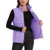 imageMAGCOMSEN Womens Puffer Vest Lightweight Stand Collar Zip 4 Pockets Puffy Vests Sleeveless Quilted Padded OuterwearLight Purple