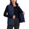 imageMAGCOMSEN Womens Puffer Vest Lightweight Stand Collar Zip 4 Pockets Puffy Vests Sleeveless Quilted Padded OuterwearNavy