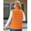 imageMAGCOMSEN Womens Puffer Vest Lightweight Stand Collar Zip 4 Pockets Puffy Vests Sleeveless Quilted Padded OuterwearOrange