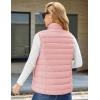 imageMAGCOMSEN Womens Puffer Vest Lightweight Stand Collar Zip 4 Pockets Puffy Vests Sleeveless Quilted Padded OuterwearPink
