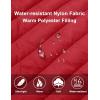 imageMAGCOMSEN Womens Puffer Vest Lightweight Stand Collar Zip 4 Pockets Puffy Vests Sleeveless Quilted Padded OuterwearTomato Red