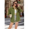 imageMAGCOMSEN Womens Corduroy Shacket Long Sleeve Button Down Shirt Spring Casual Jacket Bust Pocket Loose Fit Blouse TopsArmy Green