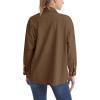 imageMAGCOMSEN Womens Corduroy Shacket Long Sleeve Button Down Shirt Spring Casual Jacket Bust Pocket Loose Fit Blouse TopsCoffee