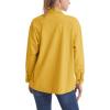 imageMAGCOMSEN Womens Corduroy Shacket Long Sleeve Button Down Shirt Spring Casual Jacket Bust Pocket Loose Fit Blouse TopsGinger