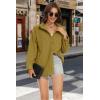 imageMAGCOMSEN Womens Corduroy Shacket Long Sleeve Button Down Shirt Spring Casual Jacket Bust Pocket Loose Fit Blouse TopsWolf Brown